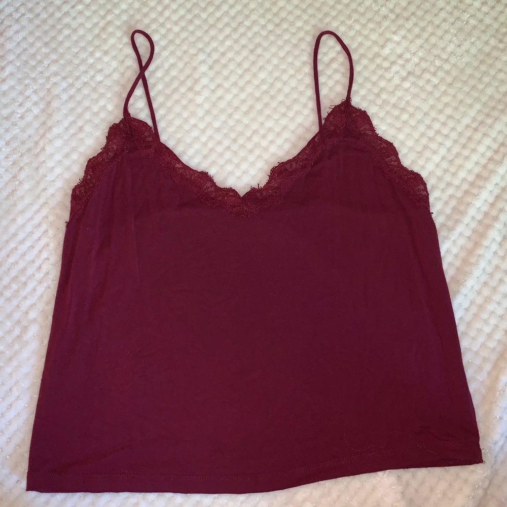 Maroon Crop Top